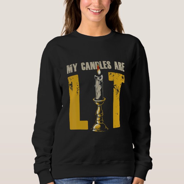 Sweatshirt My Candles Are Lit Candle making Making candles (Devant)