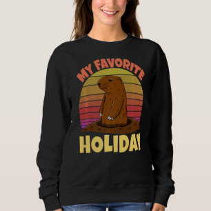Sweatshirt My Favori Holiday Grounghog Amour animal amusant 3