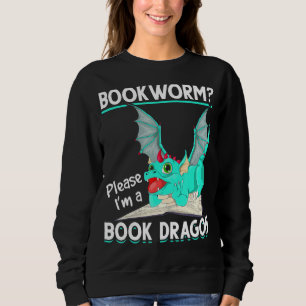 Sweatshirt Mythique Créature Lecture Bookworm Livre Dragon