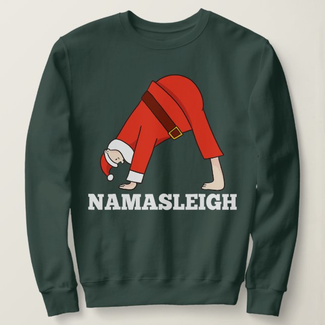 Sweatshirt NamaSleigh Christmas Yoga Namaste (Design devant)