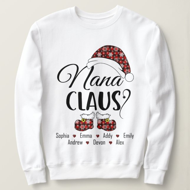 Sweatshirt Nana Claus Cadeau Pour Noël (Design devant)