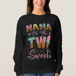 Sweatshirt Nana des deux doux 2e anniversaire Crème glacée d'