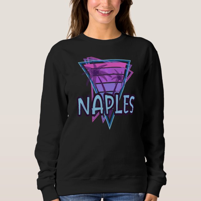 Sweatshirt Naples Vacances Vaporwave Esthétique (Devant)