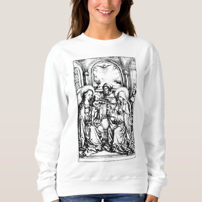 Sweatshirt Nativité de Noël Vierge et Enfant Vierge Marie (Devant)