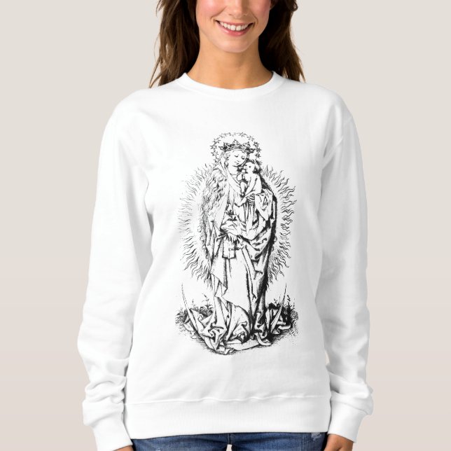 Sweatshirt Nativité de Noël Vierge et Enfant Vierge Marie (Devant)