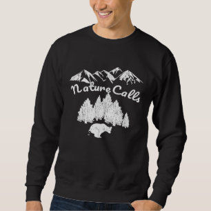 Sweatshirt Nature Appelle Ours Faisant Caca Drôle D'accessoi