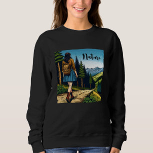Sweatshirt Nature Femmes descendant un sentier