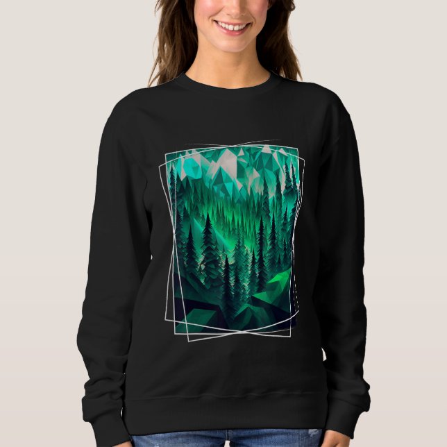 Sweatshirt Nature géométrique Trance Polygone Abstrait Mystic (Devant)