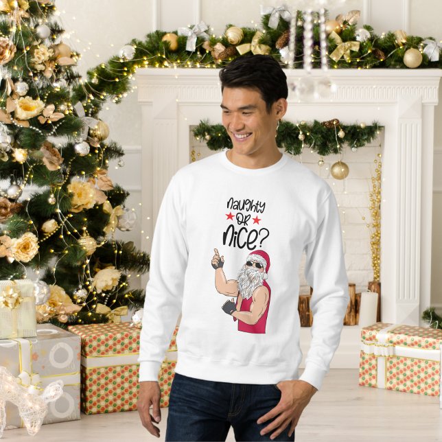 Sweatshirt Naughty ou Nice (Créateur téléchargé)