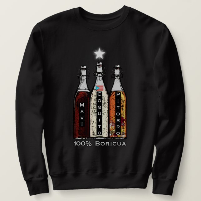 Sweatshirt Navidad Boricua Porto Rico Mavi Coquito Pitorro (Design devant)