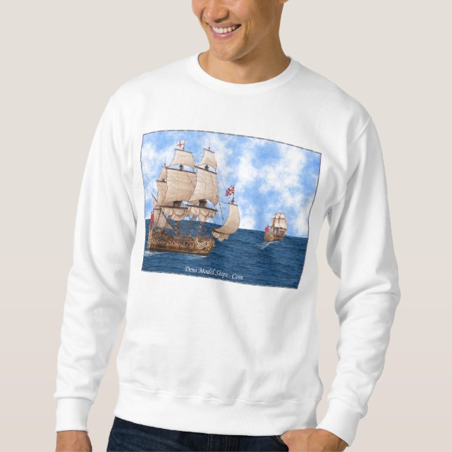 Sweatshirt Navires de guerre britanniques en mer (Devant)