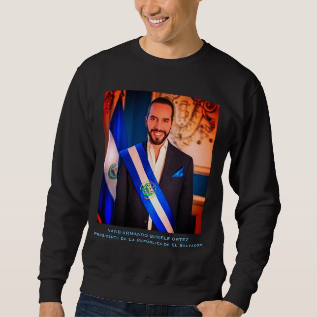 Sweatshirt Nayib Bukele, Président du Salvador (Devant)