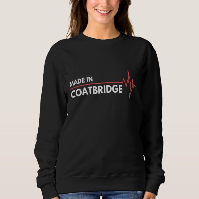 Sweatshirt Né À Coatbridge Ecosse Ville De Naissance (Devant)