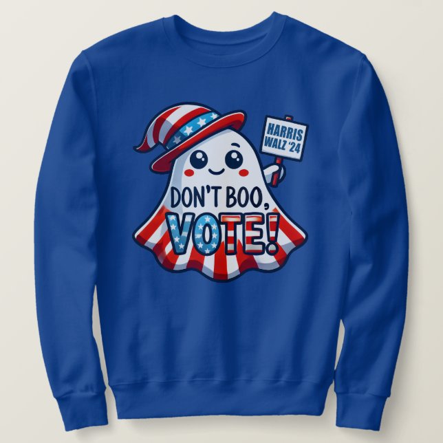 Sweatshirt Ne bouge pas, vote ! Harris Walz 2024 Halloween Ma (Design devant)