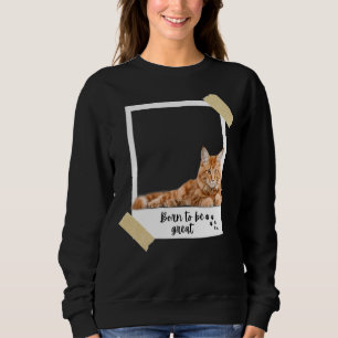Sweatshirt Né Ce Grand Mignonne Orange Maine Coon Chat Et Kit