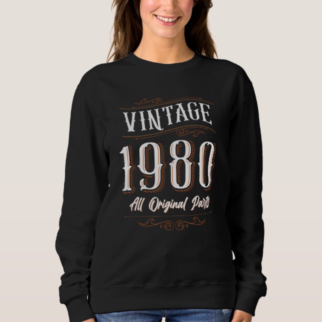 Sweatshirt Né En 1980 Dit 42e Anniversaire (Devant)