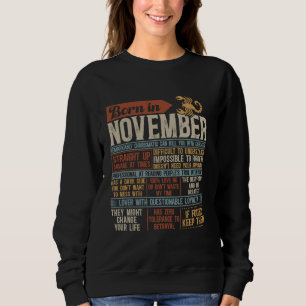 Sweatshirt Né en Novembre Scorpio Horoscope Anniversaire