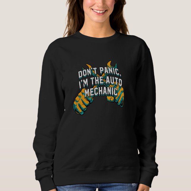 Sweatshirt Ne Panique Je suis le père mécanicien plaisante vo (Devant)