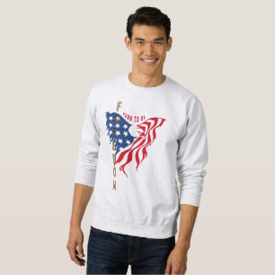 Sweatshirt Né pour être libre Aigle Patriotique   Sweat-shirt