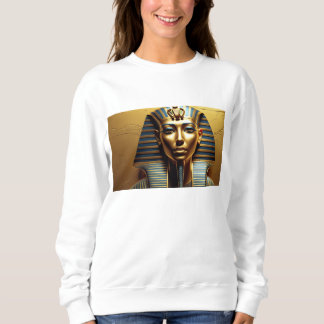 Sweatshirt Néfertiti Pharaon Élégant Art Linéaire – Egyp Fémi