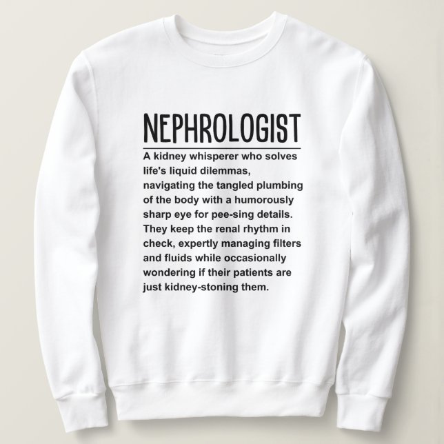 Sweatshirt Néphrologiste (Design devant)