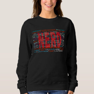 Sweatshirt Nerd avec code source de chaîne informatique pour