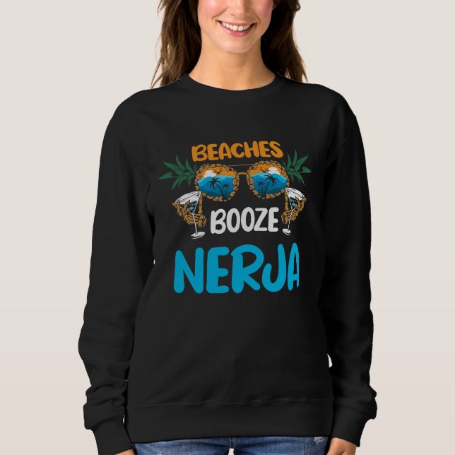 Sweatshirt Nerja Beaches Funny Spain Vacation Matching (Devant)