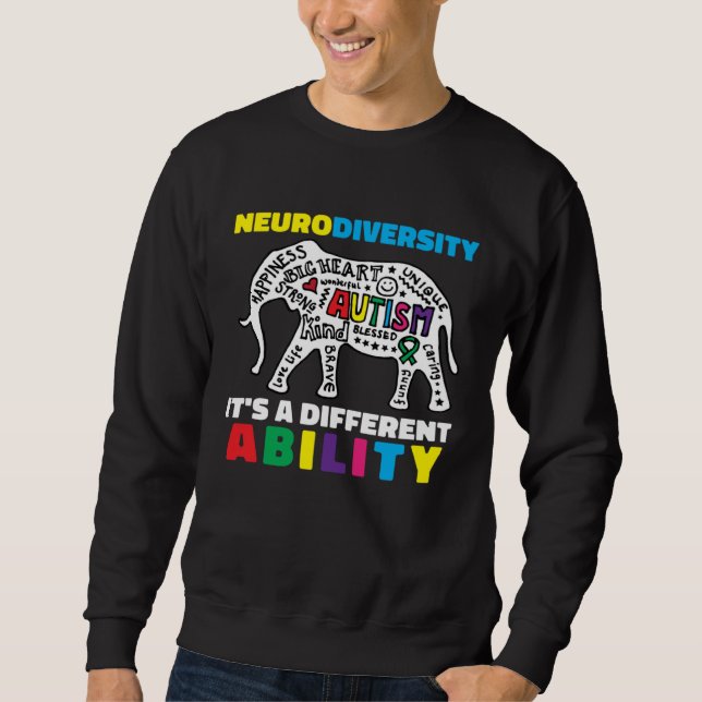 Sweatshirt Neurodiversity Symbol Ability Autism Creature Men  (Devant)