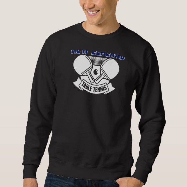 Sweatshirt New Zealand Table Tennis  Support Kiwi Ping Pong T (Devant)