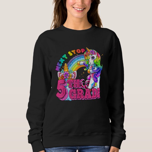 Sweatshirt Next stop 5th grade 4th grade Graduation Flossing  (Devant)