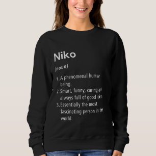 Sweatshirt Niko Nom Définition Drôle Dictionnaire