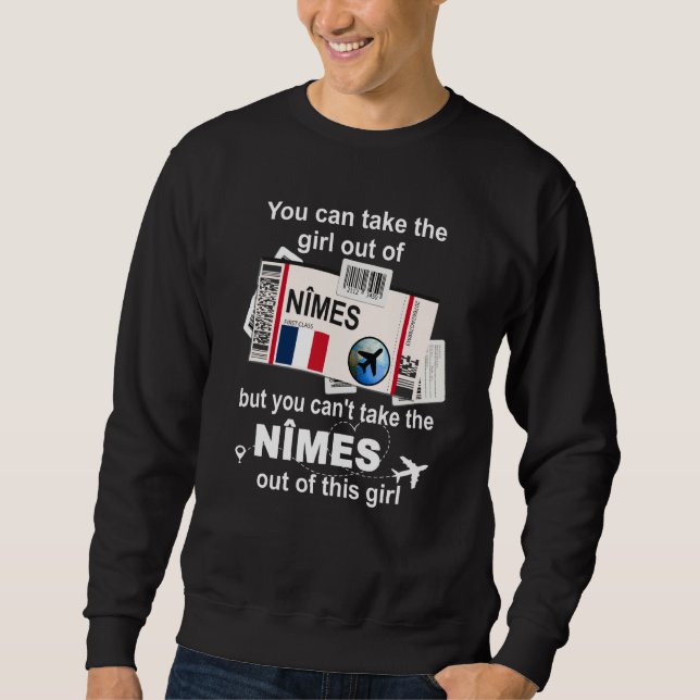 Sweatshirt Nîmes Boarding Pass Nîmes Girl Nîmes (Devant)