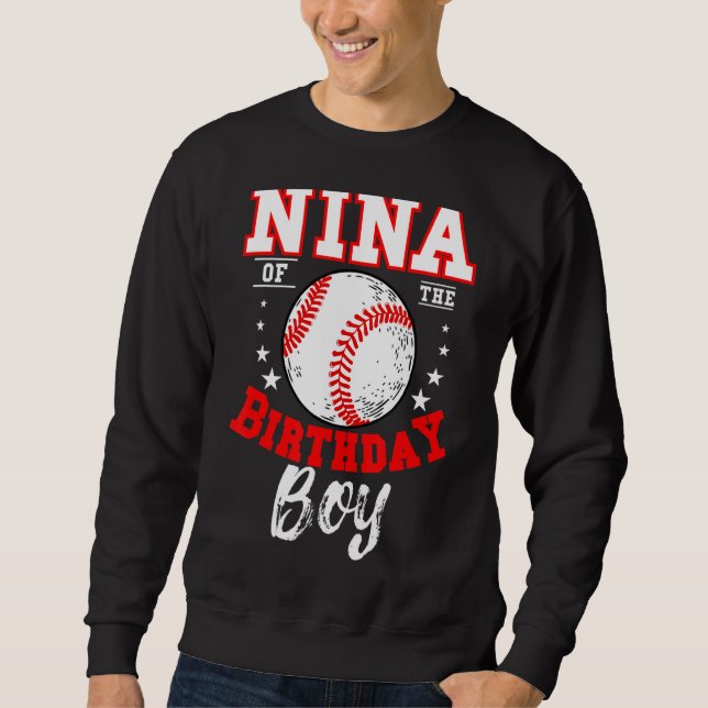 Sweatshirt Nina De L'Anniversaire Boy Baseball Thème Annivers (Devant)