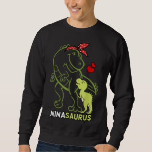 Sweatshirt Ninasaurus Nina Tyrannosaurus Dinosaur Bébé Mère
