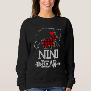 Sweatshirt Nini Bear Buffalo Plaid Christmas Family Pajama