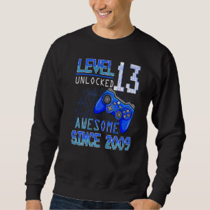 Sweatshirt Niveau 13 Déverrouillé Awesome 2009 Gamer 13e anni