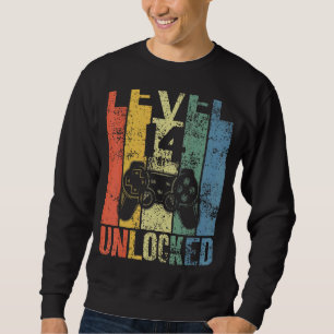 Sweatshirt Niveau 14 Déverrouillé 14e anniversaire pour les j