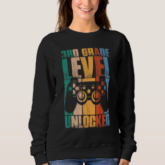 Sweatshirt Niveau 3E Année Déverrouillé Retour À L'École Jeu