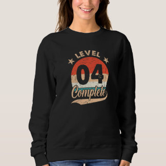 Sweatshirt Niveau 4 Aniversaire rétro 4ème Mariage complet po