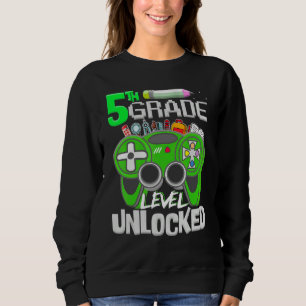 Sweatshirt Niveau 5e Débloqué Jeu Vidéo Rentrée Scolaire