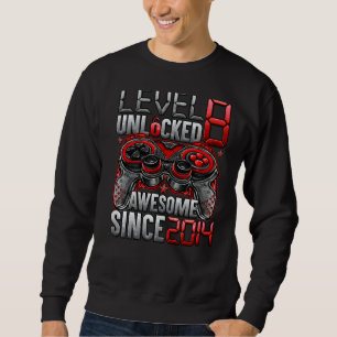 Sweatshirt Niveau 8 déverrouillé stupéfiant depuis 2014 8e an