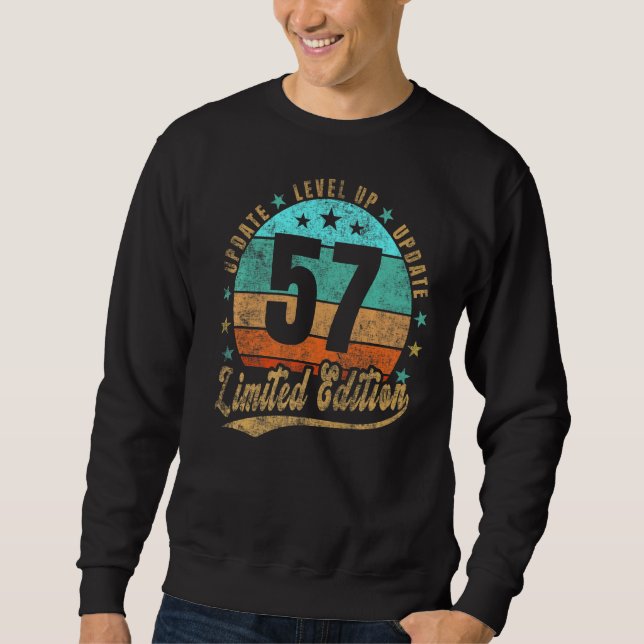 Sweatshirt Niveau de mise à jour du 57e anniversaire vers le  (Devant)