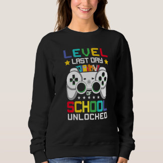 Sweatshirt Niveau Dernier Jour De L'École Étudiant Déverrouil