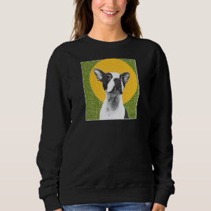 Sweatshirt No. 619 Hugo Avec Halo Boston Terrier Halo Green