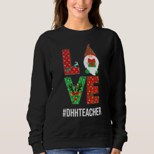 Sweatshirt NOËL AMOUR DHH Enseignant Sourds & Malentendants