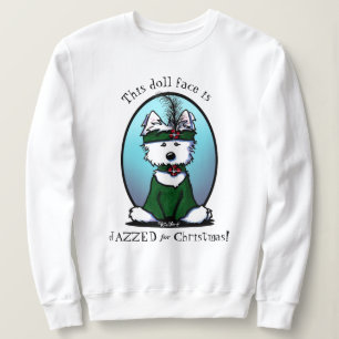 Sweatshirt Noël au KiniArt Westie des années 1920