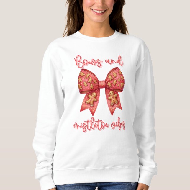 Sweatshirt Noël Bow Noël Ginger Pread Bow Festif (Devant)