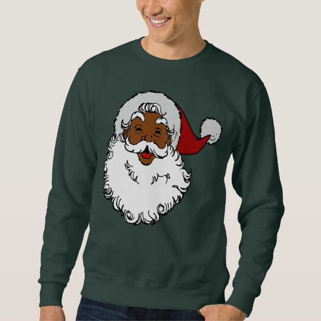Sweatshirt noël d'afrique noire santa claus (Devant)