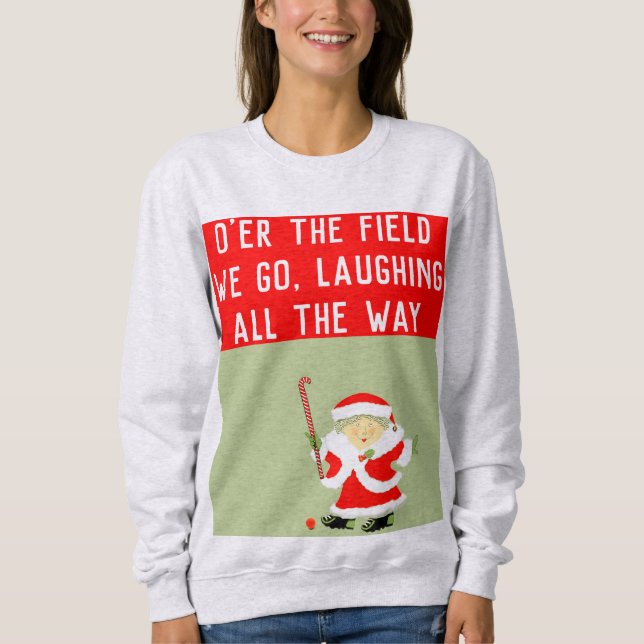 Sweatshirt Noël de hockey sur gazon (Devant)