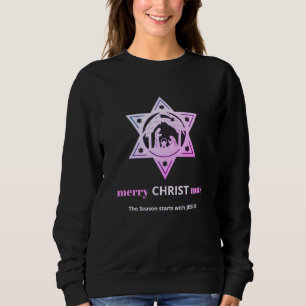 Sweatshirt Noël de la Nativité chrétienne moderne 